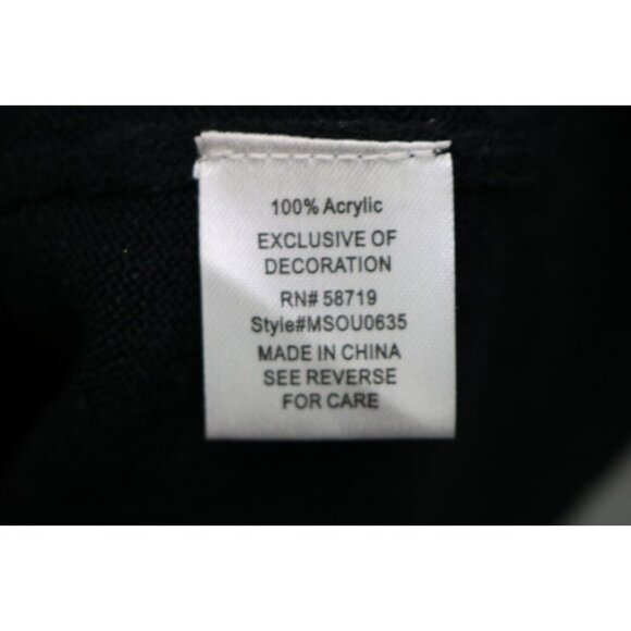 Elementz Cowl Neck 3/4 Sleeve Sequins Green Fade Sweater-Large-Boho-Festive - Picture 5 of 9